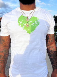 Love Yourself T Shirt (Green Heart)
