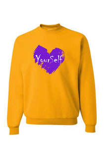Gold Love Yourself Crew Neck (Purple Heart)