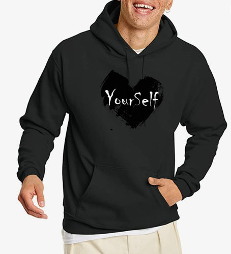 Black Love Yourself Hoodie (Black Heart)